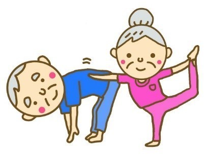 転倒したシニア女性　byとーふねこ　ACイラスト