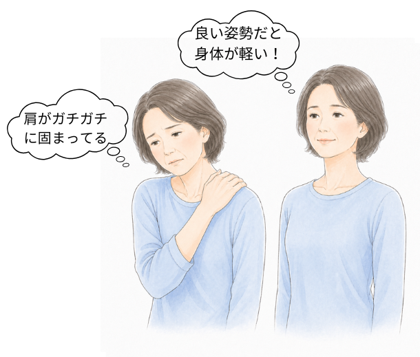猫背と良い姿勢